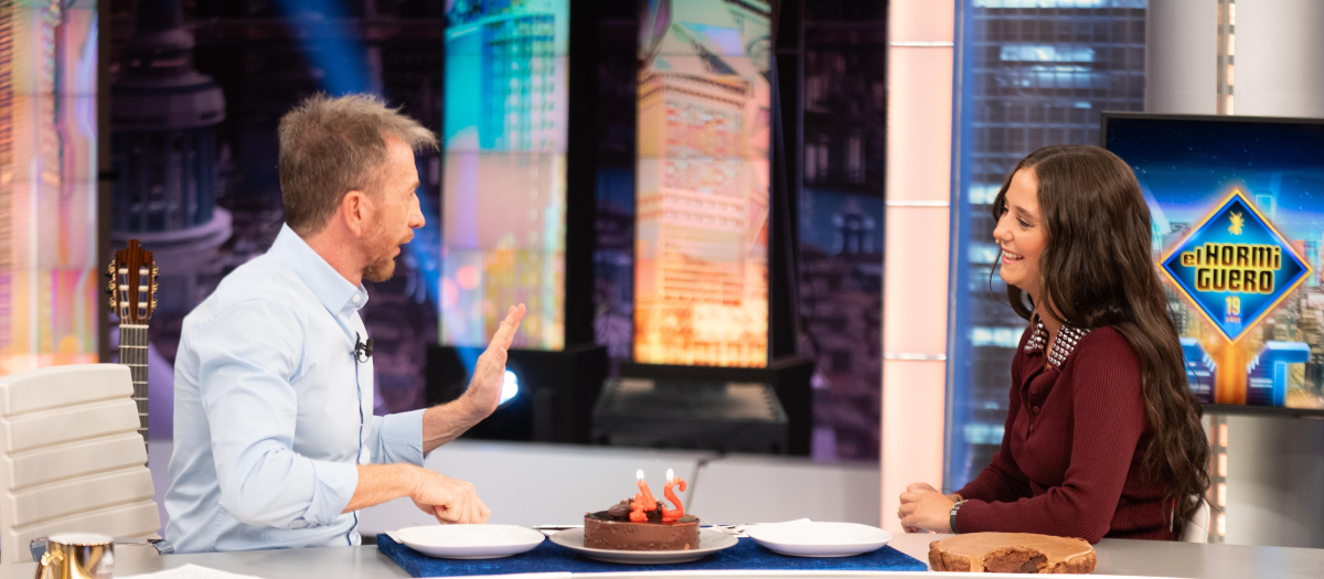 Presenter Pablo Motos and Victoria Federica de Marichalar in Program ''El Hormiguero'' in Madrid 09 September 2024