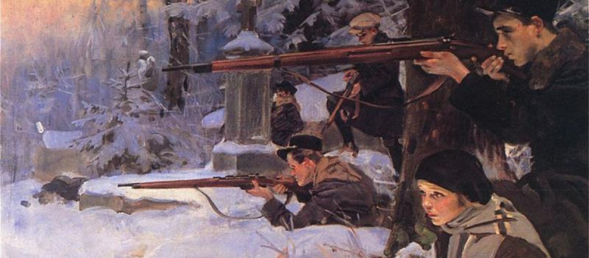 Pintura de Wojciech Kossak sobre la Batalla de Leópolis