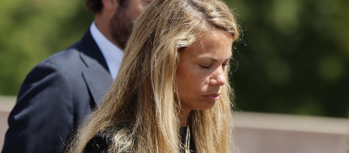 Carla Goyanes during the funeral of Cartina Goyanes in Madrid, August 28, 2024