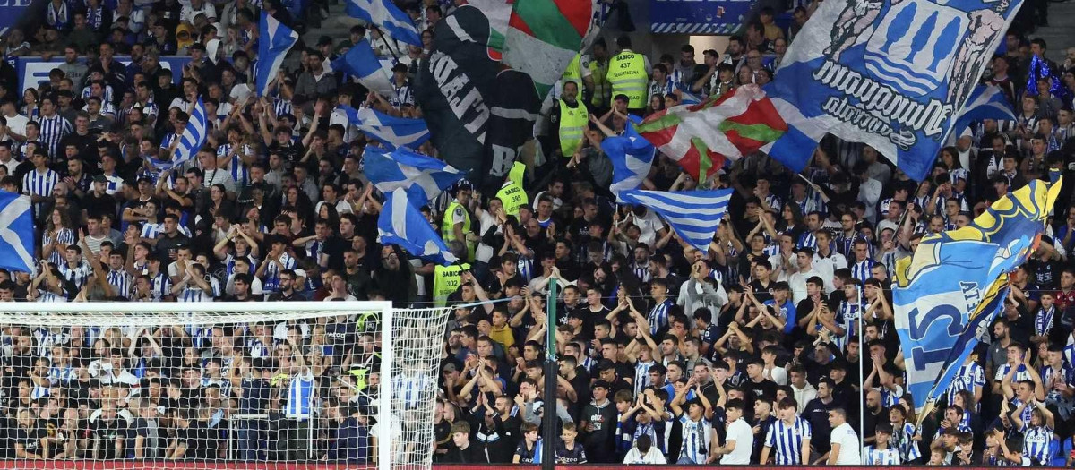 Grada del Reale Arena en el partido ante el Real Madrid