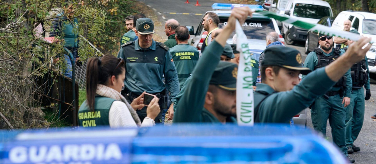 Perímetro de la Guardia Civil cuando se encontraron los restos de Juana Canal