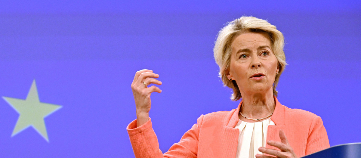 La presidenta de la Comisión Europea, Ursula von der Leyen, en Bruselas