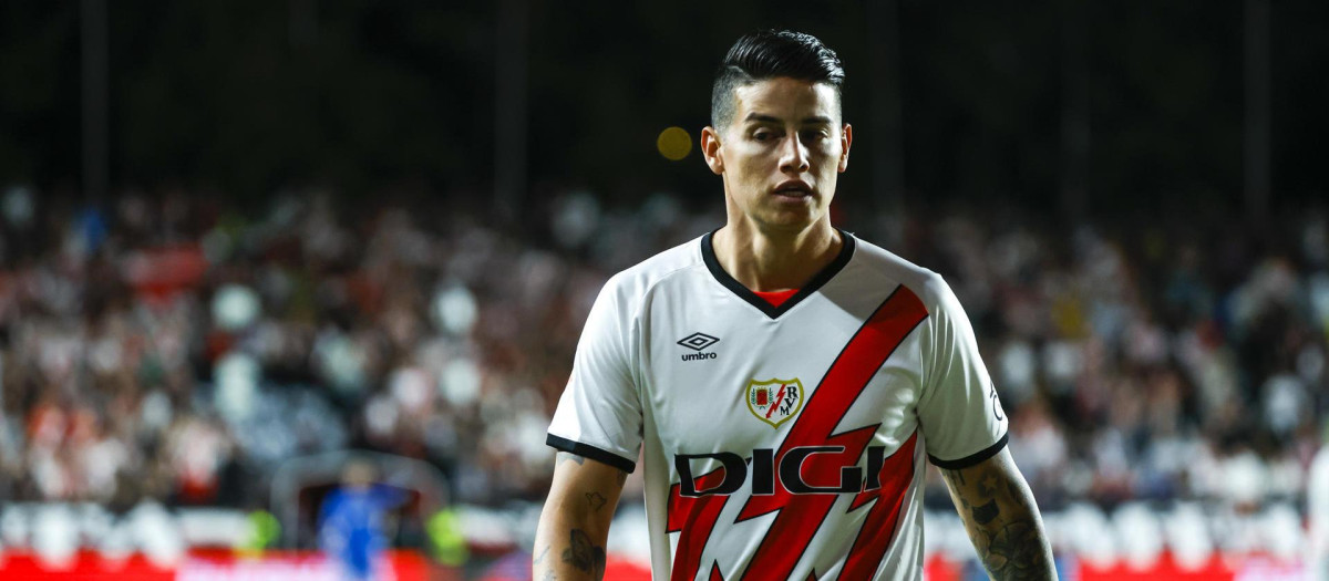 James Rodríguez debutó como nuevo jugador del Rayo Vallecano ante Osasuna