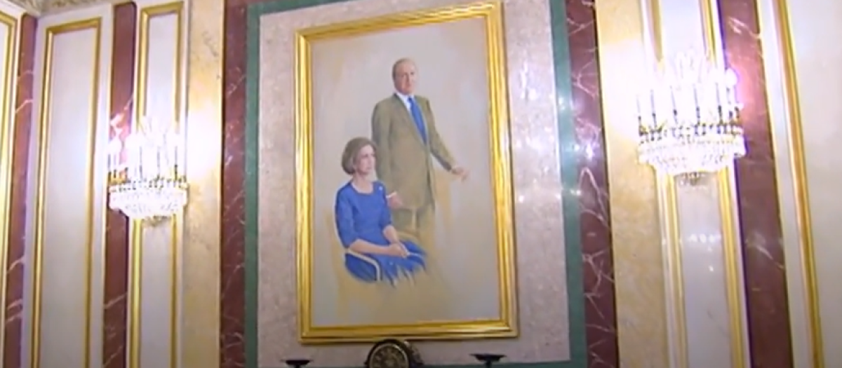 Retrato de Don Juan Carlos y Doña Sofía en el Congreso de los Diputados