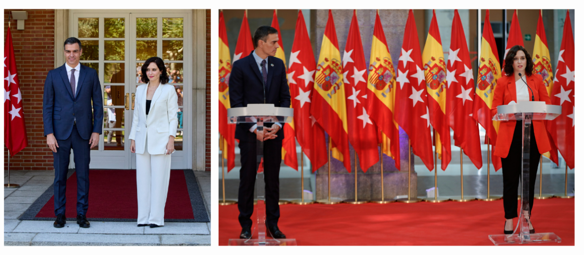 Pedro Sánchez e Isabel Díaz Ayuso