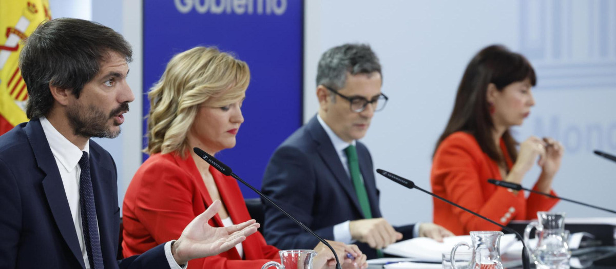 Rueda de prensa posterior al Consejo de Ministros, este martes en Madrid