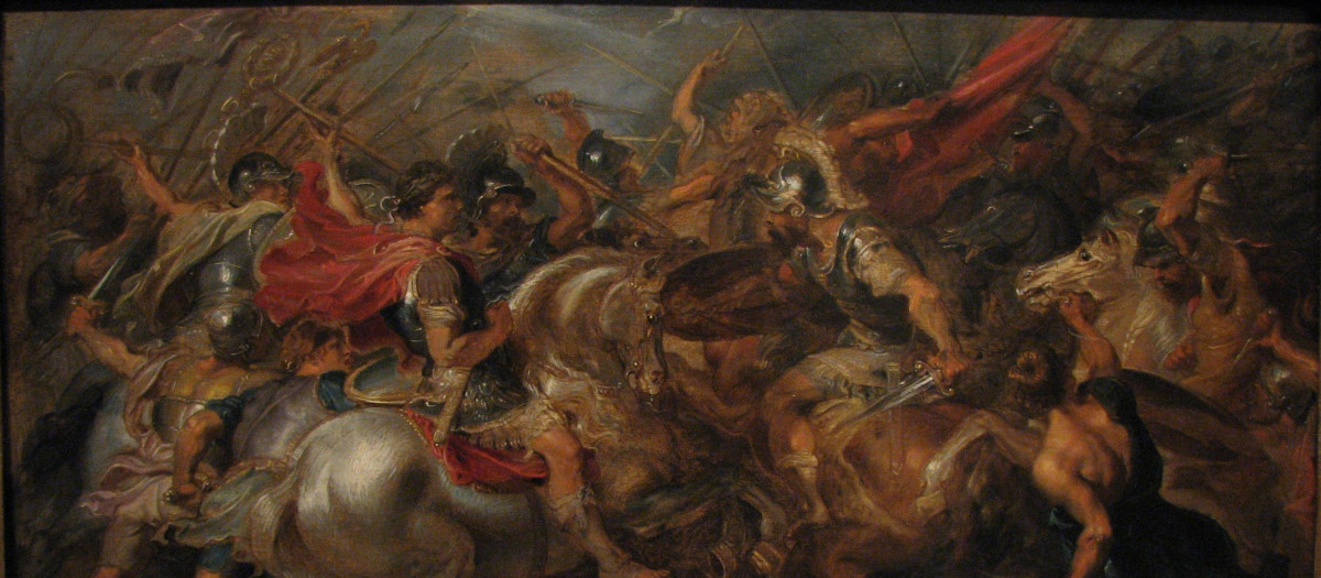 La batalla de Constantino y Licinio, de Rubens, hacia el siglo XVII
