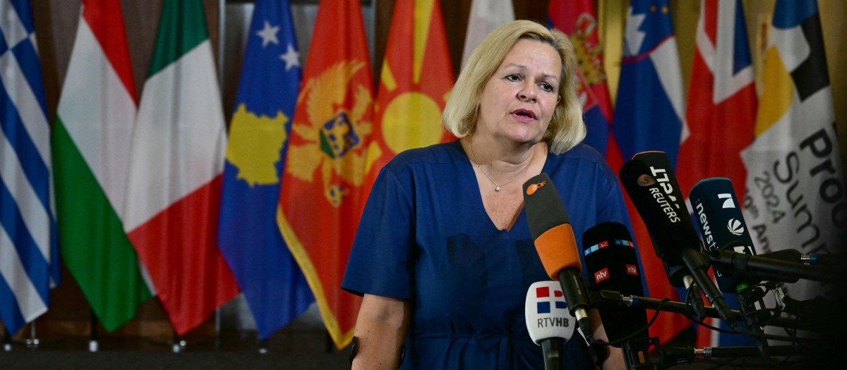 Nancy Faeser, ministra del Interior de Alemania, explica los acuerdos de los 'Países del Proceso de Berlín'