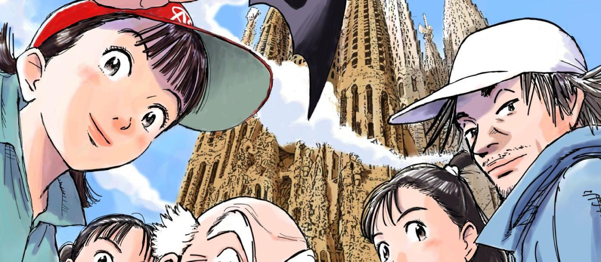 Detalle del cartel del 30º Manga Barcelona, ilustrado por Naoki Urasawa