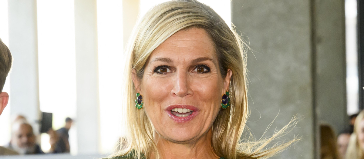 Queen Maxima, honorary chair of MIND Us, attends the presentation of the report 'Performance pressure in vocational education' at Albeda in Rotterdam, Netherlands on September 18, 2024.