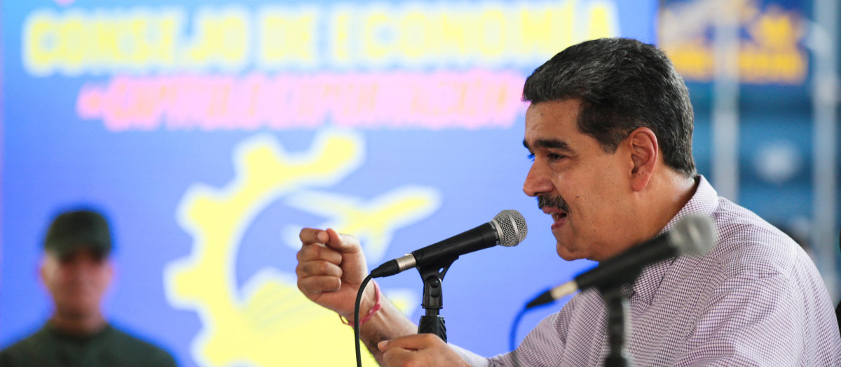 El presidente venezolano Nicolás Maduro, durante una reunión con el Consejo de Economía Productiva, en Caracas