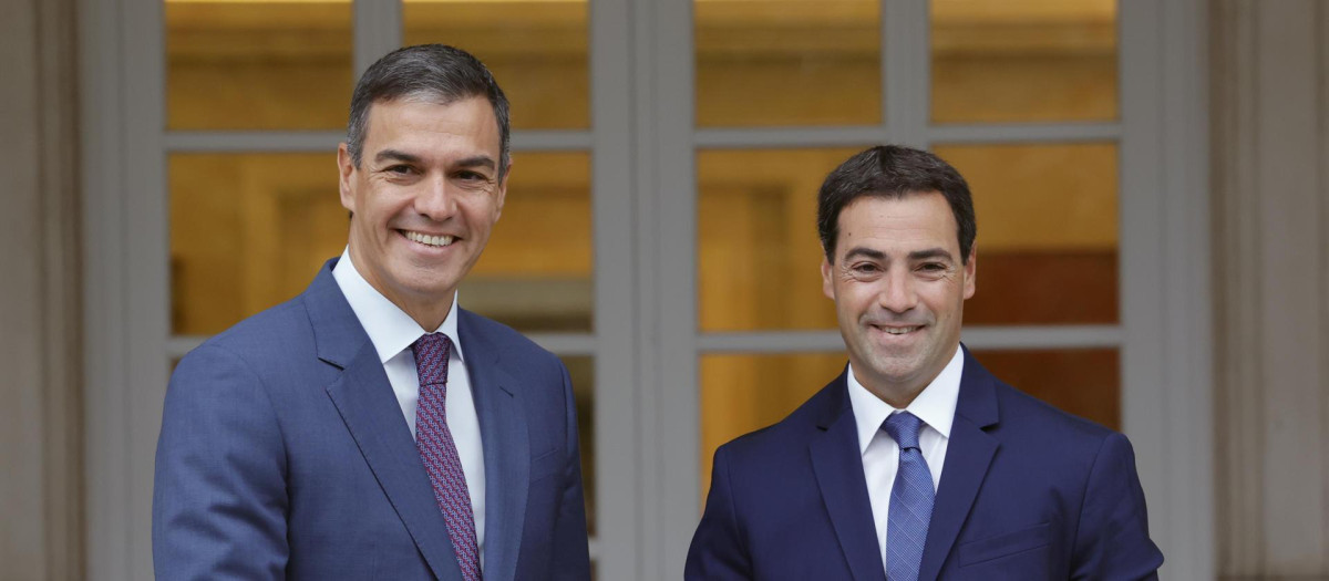 El jefe del Ejecutivo, Pedro Sánchez, recibe este viernes en la Moncloa al lendakari, Imanol Pradales