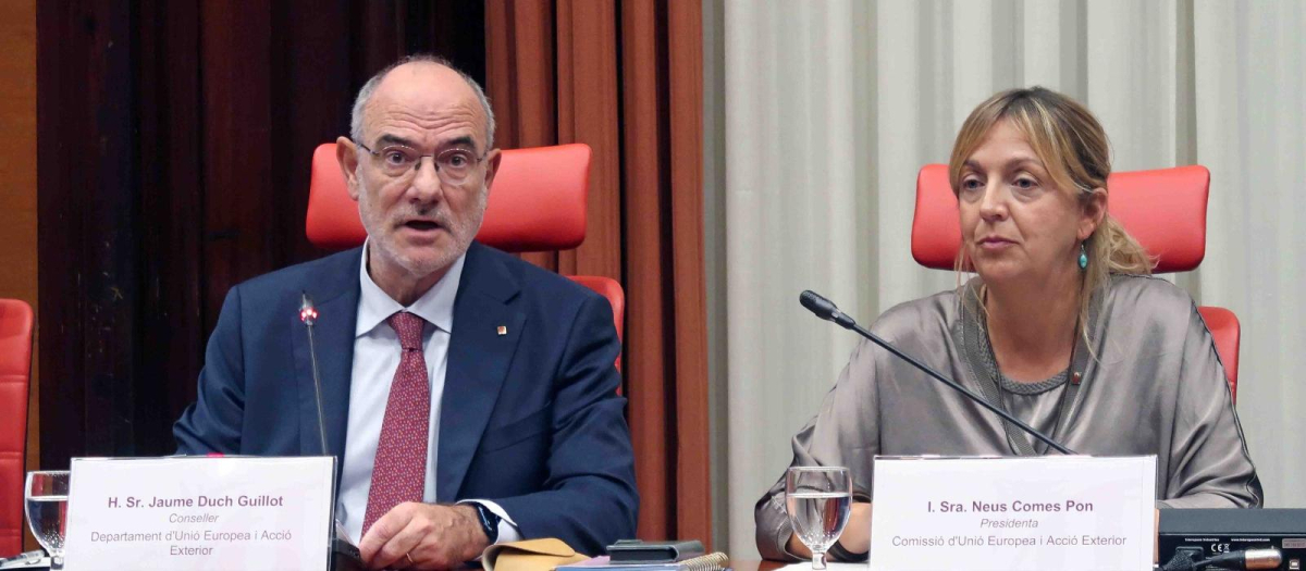 Jaume Duch durante su comparecencia en el Parlament