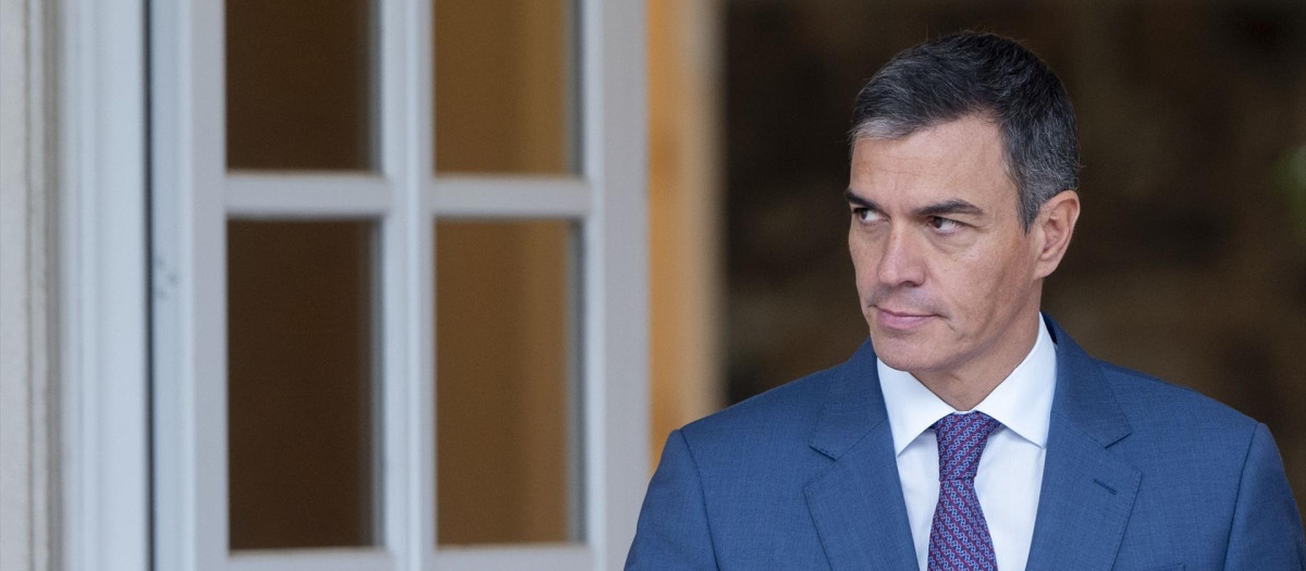El presidente del Gobierno, Pedro Sánchez, en el Complejo de La Moncloa
