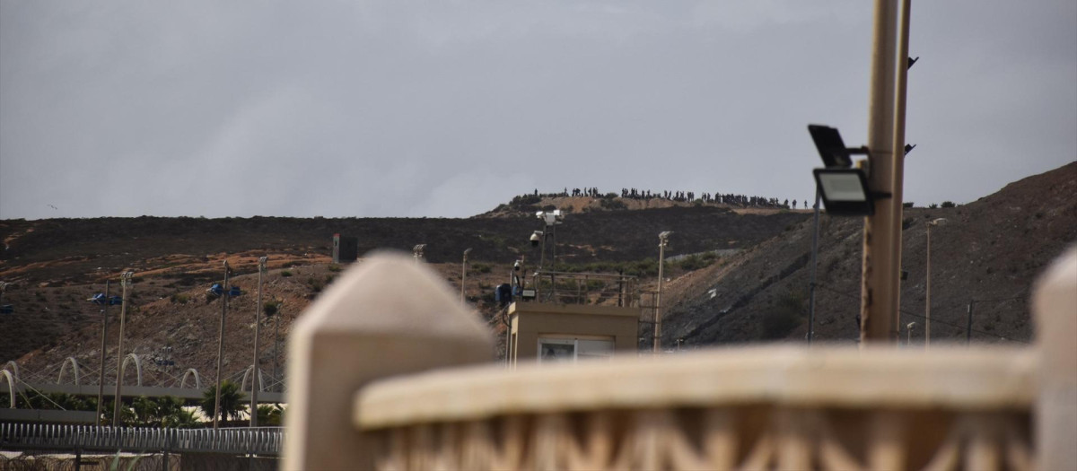 La frontera del Tarajal, el 15 de septiembre de 2024, en Ceuta (España)