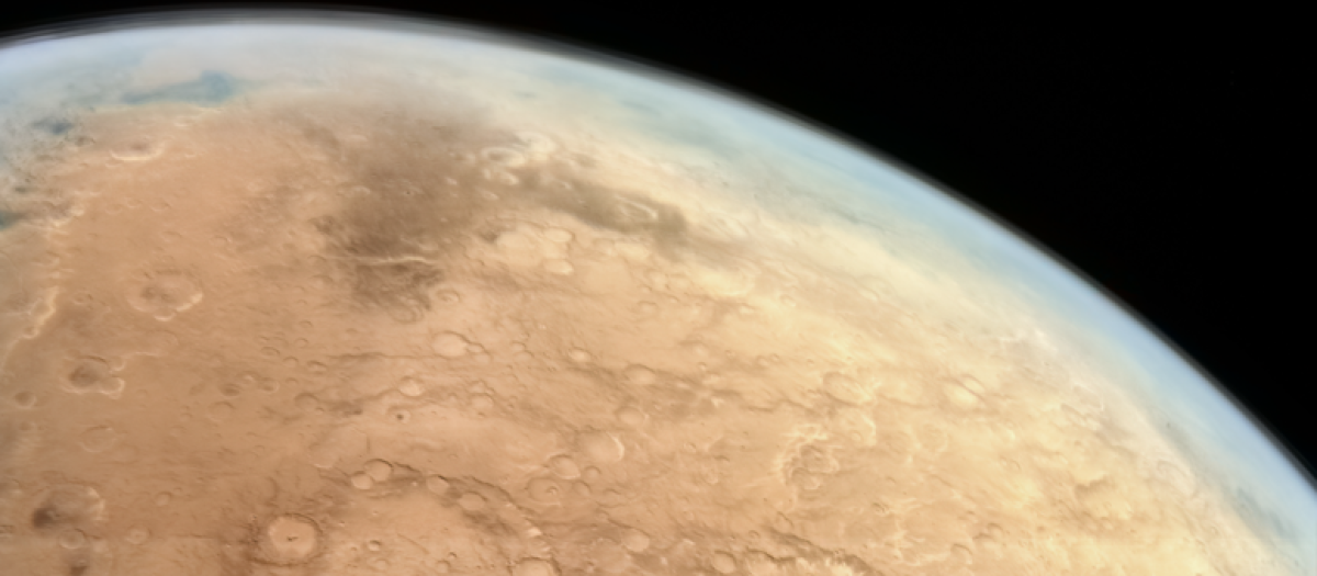 Vista de la región marciana de Arabia Terra