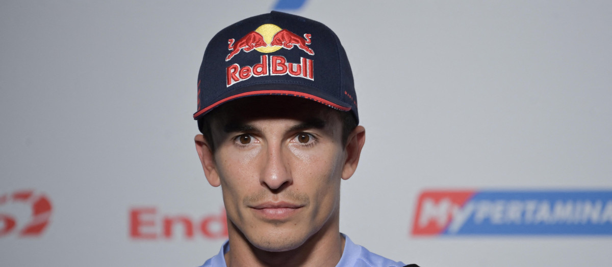 Marc Marquez, durante la previa del GP de Indonesia