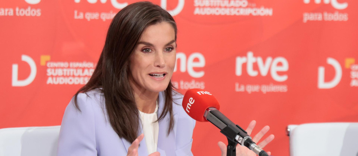 La Reina, durante la presentación del servicio Radio Nacional para Todos