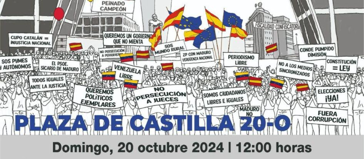 Concentración el 20 de octubre en Plaza de Castilla
