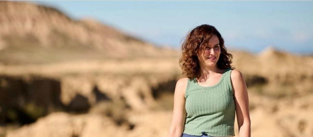 Ayuso, en las Bárdenas Reales