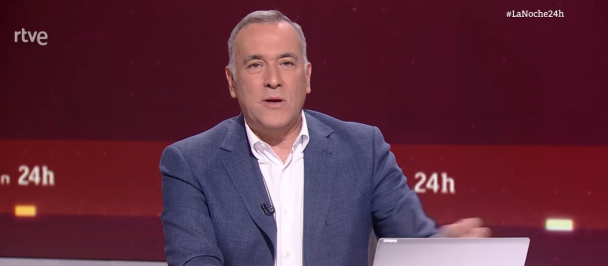 Xabier Fortes, director y presentador de La Noche en 24H