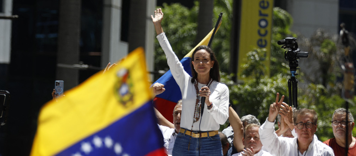 María Corina Machado, líder de la oposición de Venezuela
