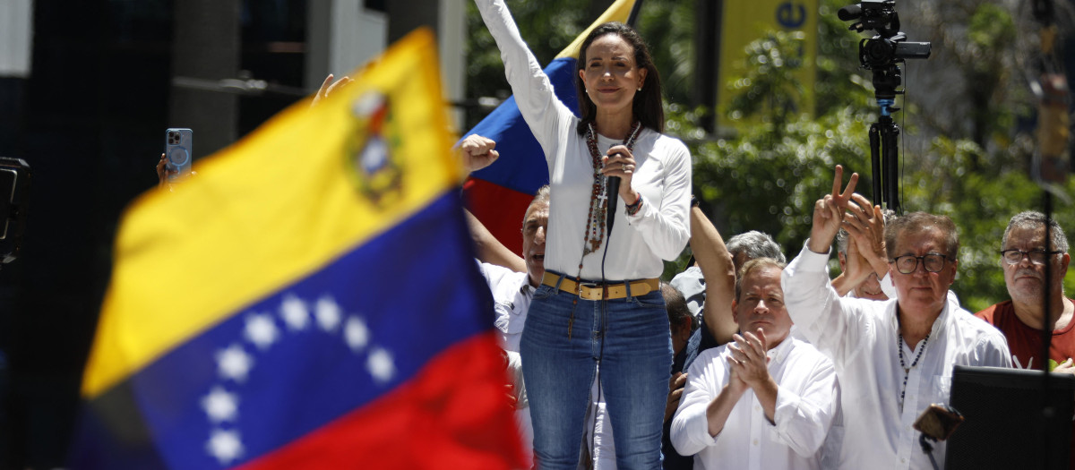 María Corina Machado, líder de la oposición de Venezuela