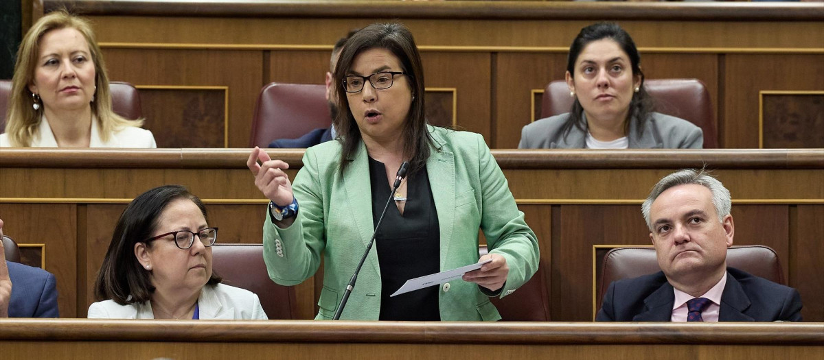 La diputada del PP Ana Belén Vázquez, en una sesión de control al Gobierno en el Congreso