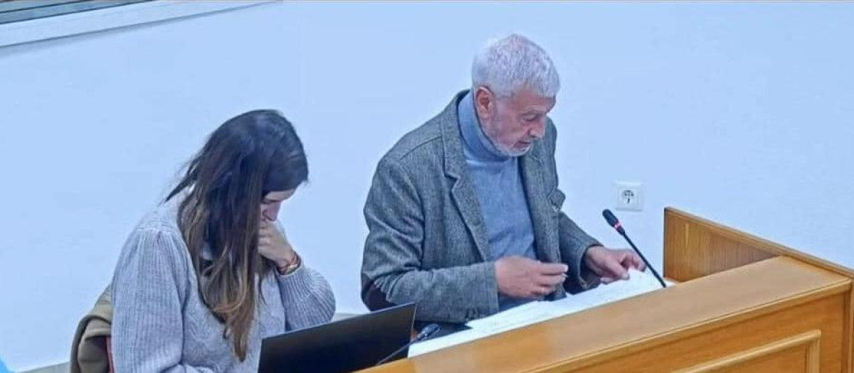 El portavoz Vox Torrevieja, Salvador Ruso, durante una intervención en el pleno municipal