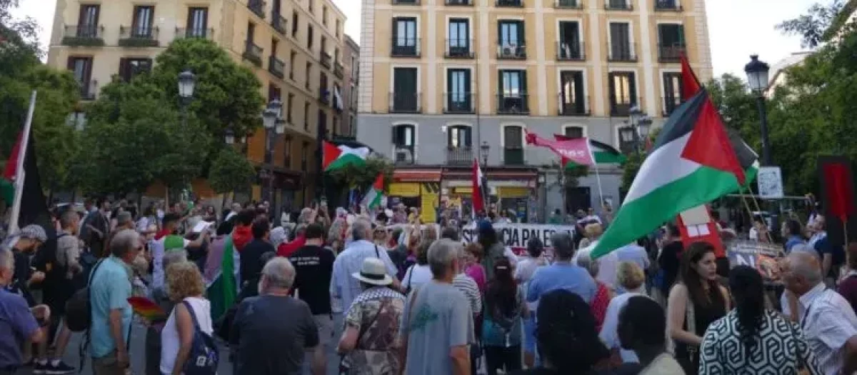 Manifestación de Masar Badil, el pasado agosto, en Madrid