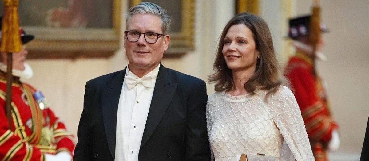 Keir y Victoria Starmer en una recepción real
