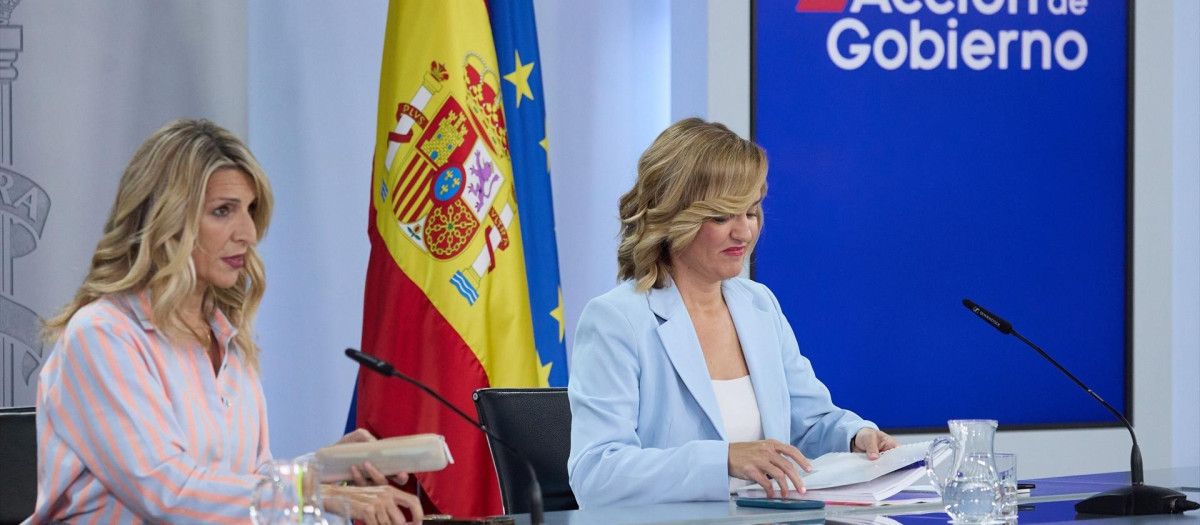 Yolanda Díaz y Pilar Alegría.