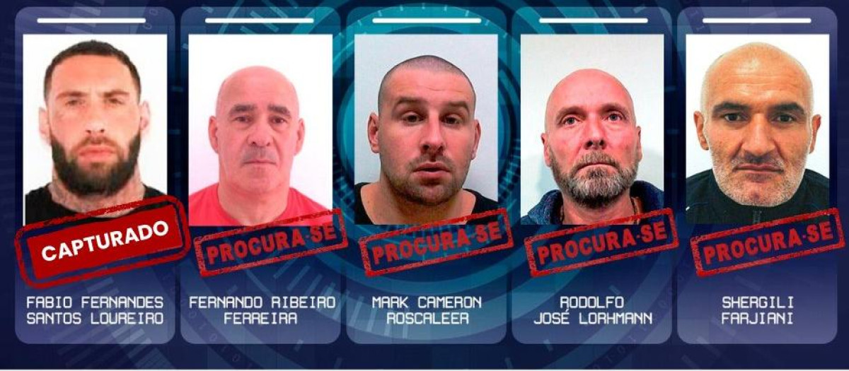Fábio Loureiro, uno de los cinco presos fugados de una cárcel de Portugl