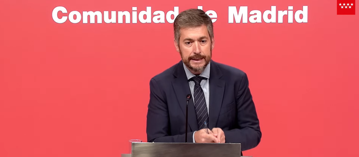 El portavoz de la Comunidad de Madrid, Miguel Ángel García Martín