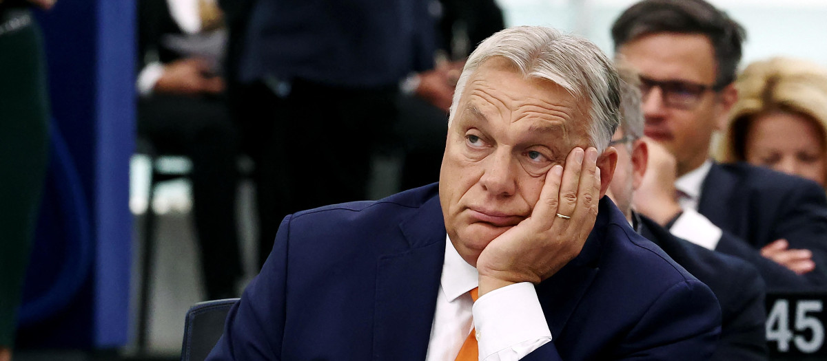 El primer ministro húngaro, Viktor Orbán, en el Parlamento Europeo en Estrasburgo, Francia