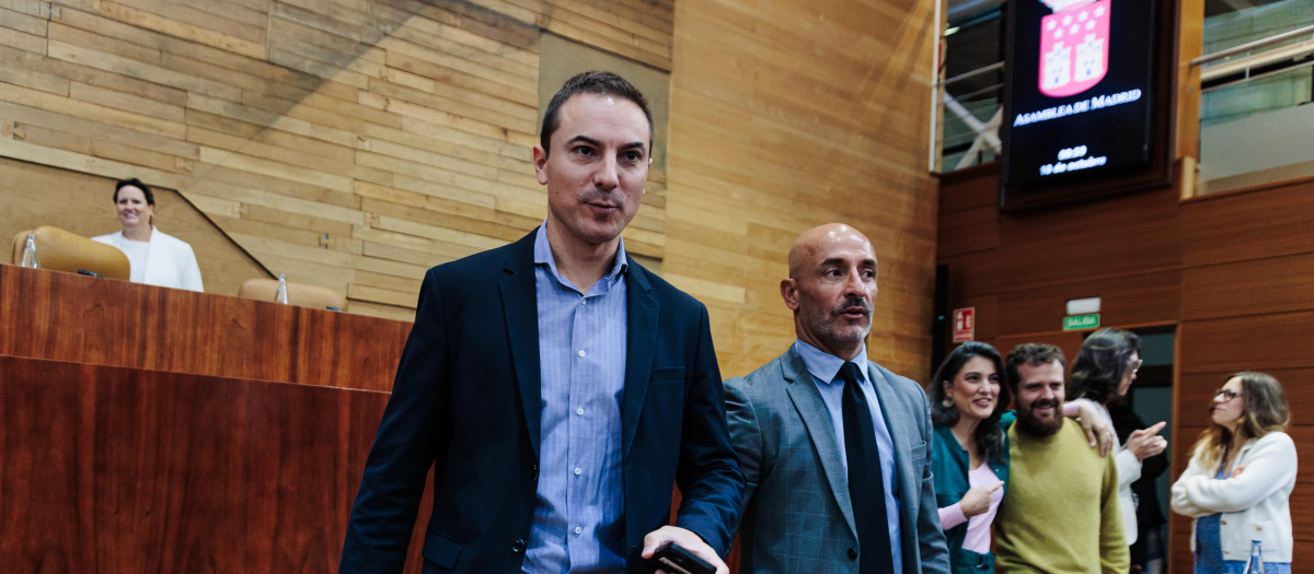 El portavoz del PSOE en la Asamblea, Juan Lobato