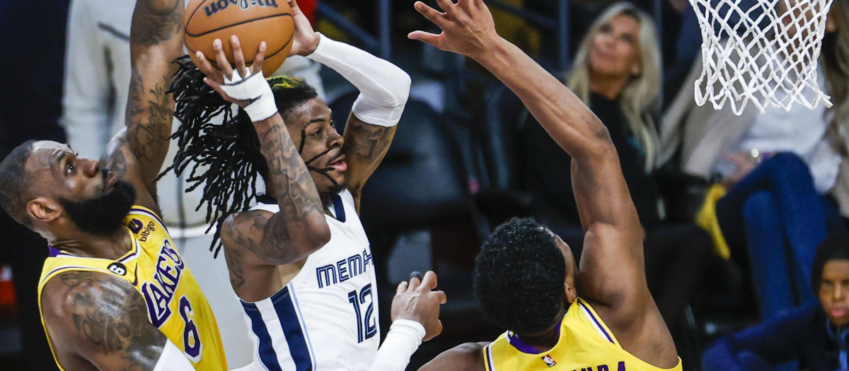 Ja Morant en un partido contra Los Ángeles Lakers