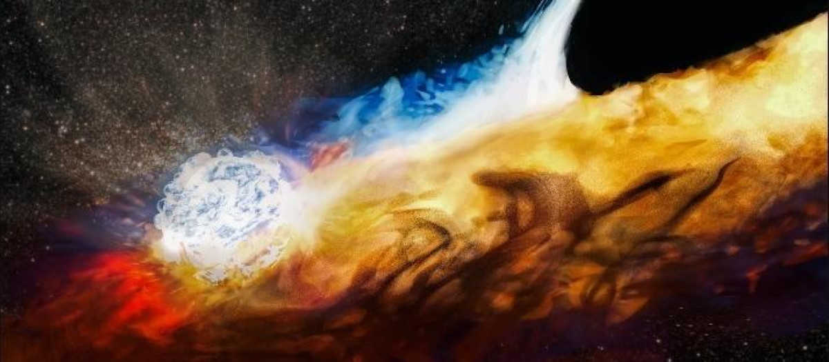 Imágenes del agujero negro destruyendo una estrella y en busca de otra