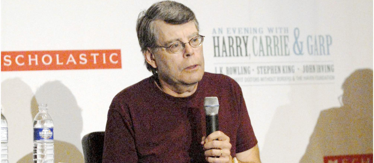 El escritor Stephen King durante una presentación de uno de sus libros