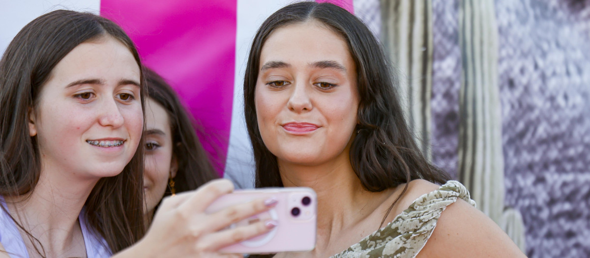 Victoria Federica de Marichalar y Borbón at photocall for Lola Lolita Land Brand event in Madrid on Friday, 14 June 2024.