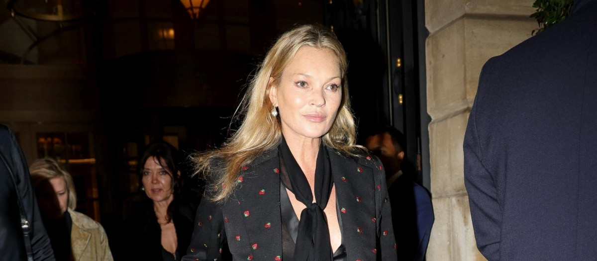 La modelo Kate Moss en París