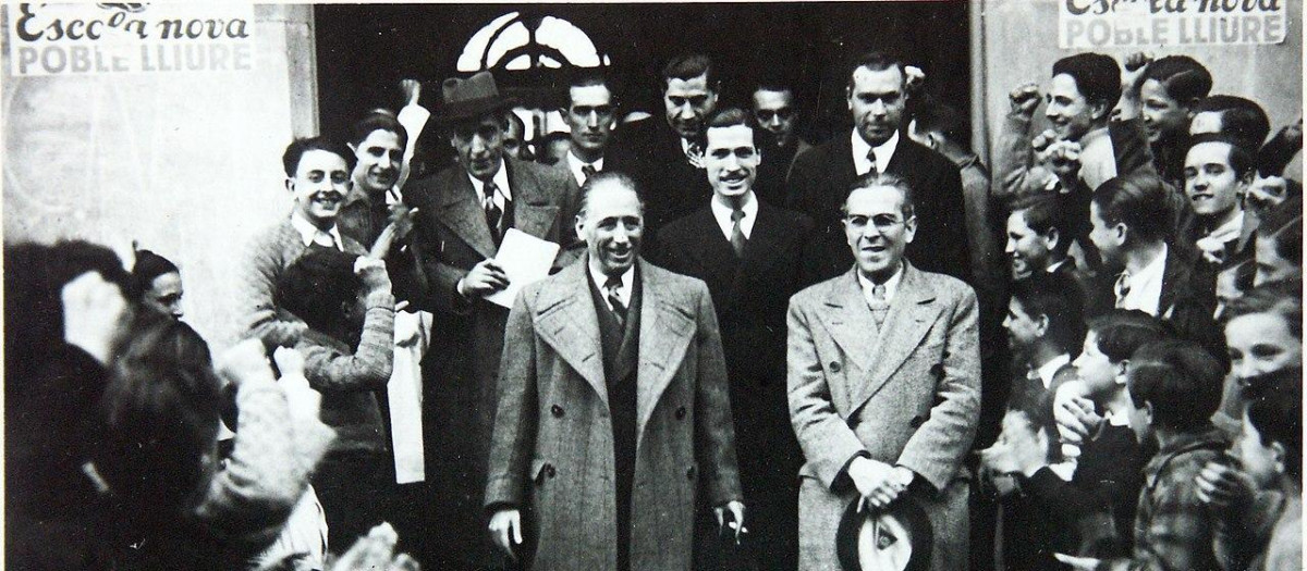 Lluís Companys en Sabadell, en 1937.