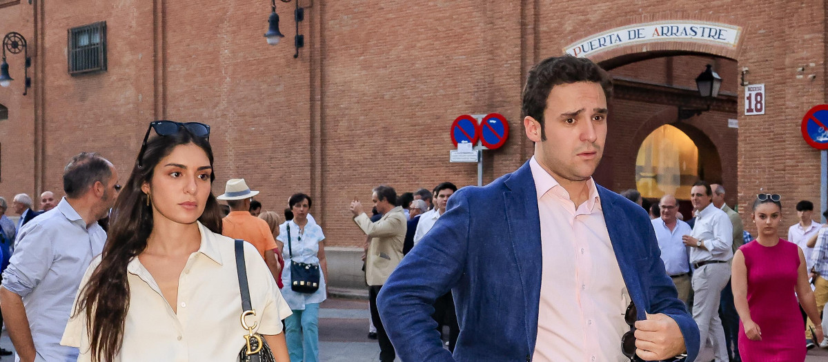 Felipe Juan Froilan Marichalar and Belen Perea during San Isidro Fair 2024 in Madrid on Wednesday, 29 May 2024.