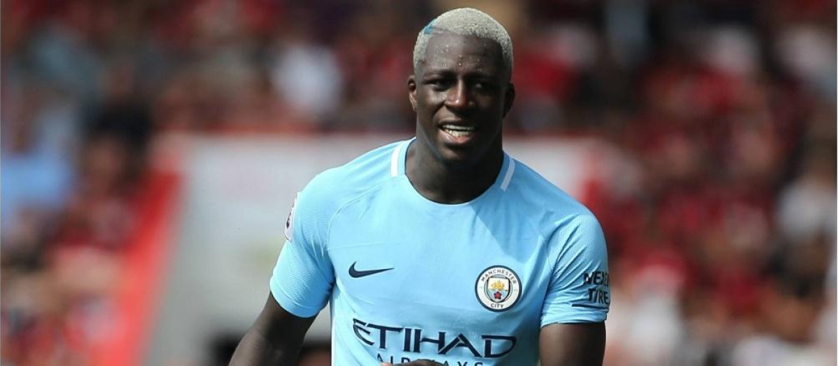 Benjamin Mendy en una foto de archivo con el City