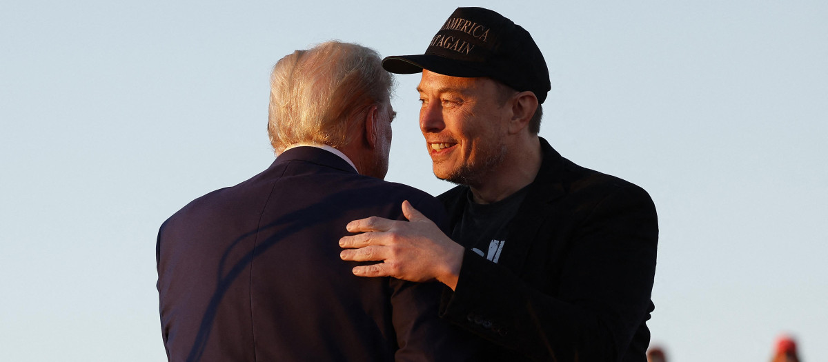 El magnate Elon Musk y el candidato republicano Donald Trump