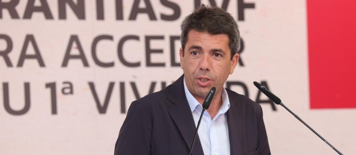 El presidente de la Generalitat Valenciana, Carlos Mazón