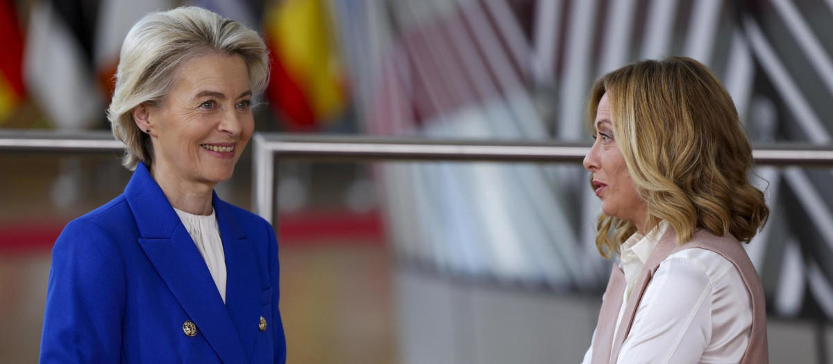 Von der Leyen conversa con Meloni en cumbre UE-Consejo de Cooperación del Golfo (CCG) en Bruselas