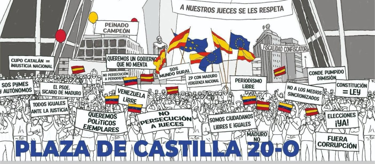 Extracto del cartel de la manifestación de este domingo 20 de octubre