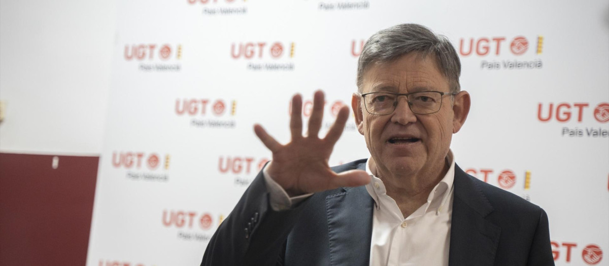 El expresidente de la Generalitat Valenciana Ximo Puig, este viernes, en Valencia