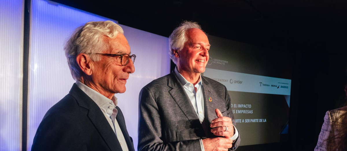 Ronald Cohen y Paul Polman, durante la segunda edición del Impact Day.